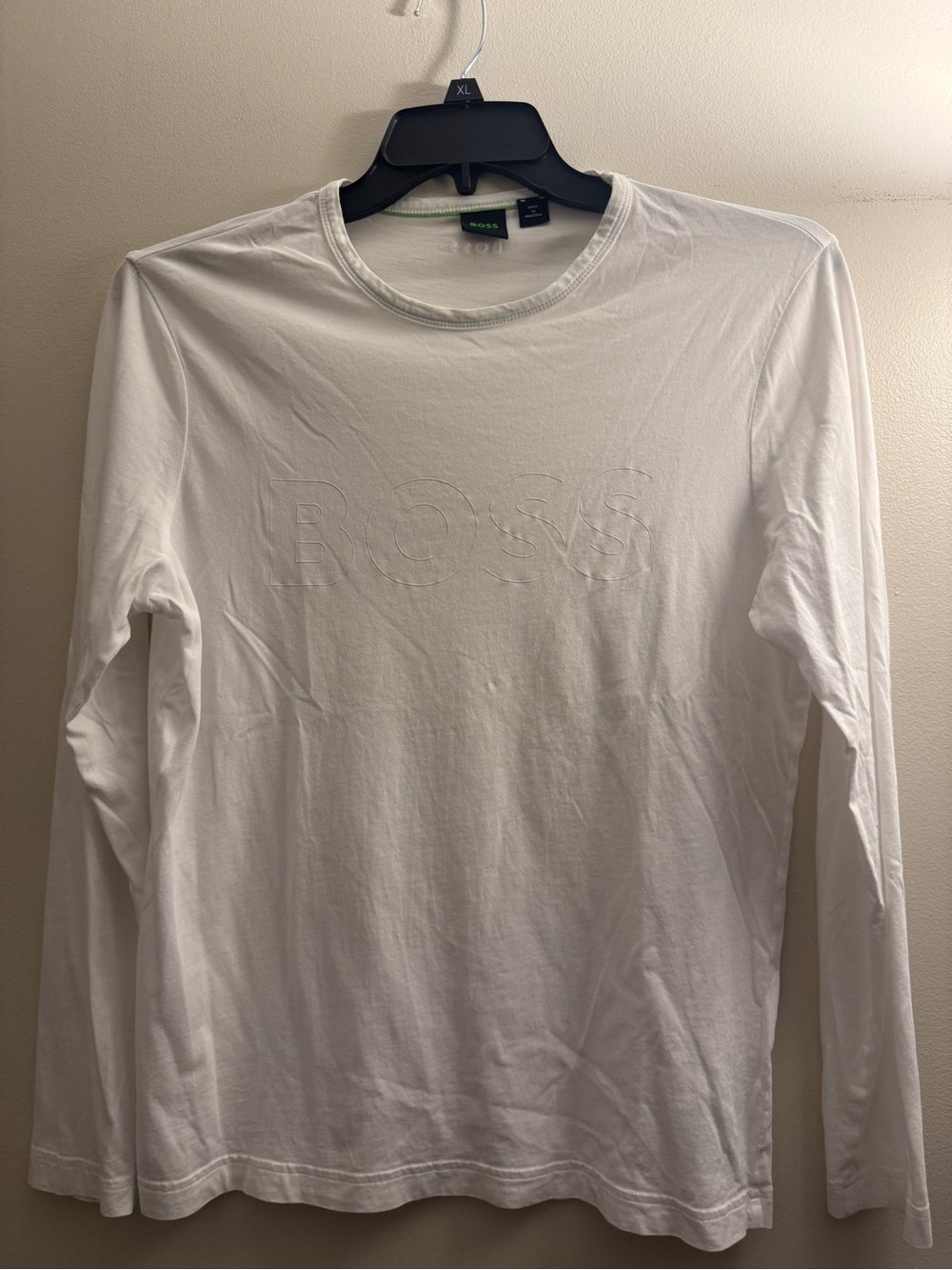 Hugo Boss Men’s White Long Sleeve T-shirt Size: M